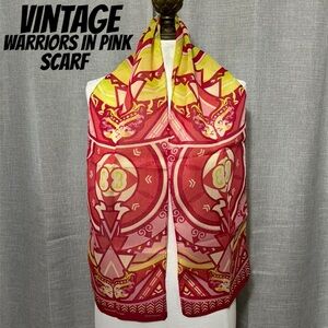 Vintage Ford Cares Warriors in Pink Scarf-Like New-Pink/Lime-Cotton Blend-52x9
